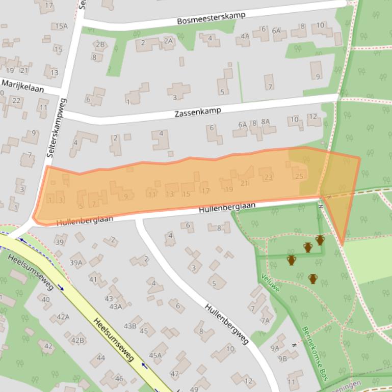 Kaart van postcodegebied 6721AL.