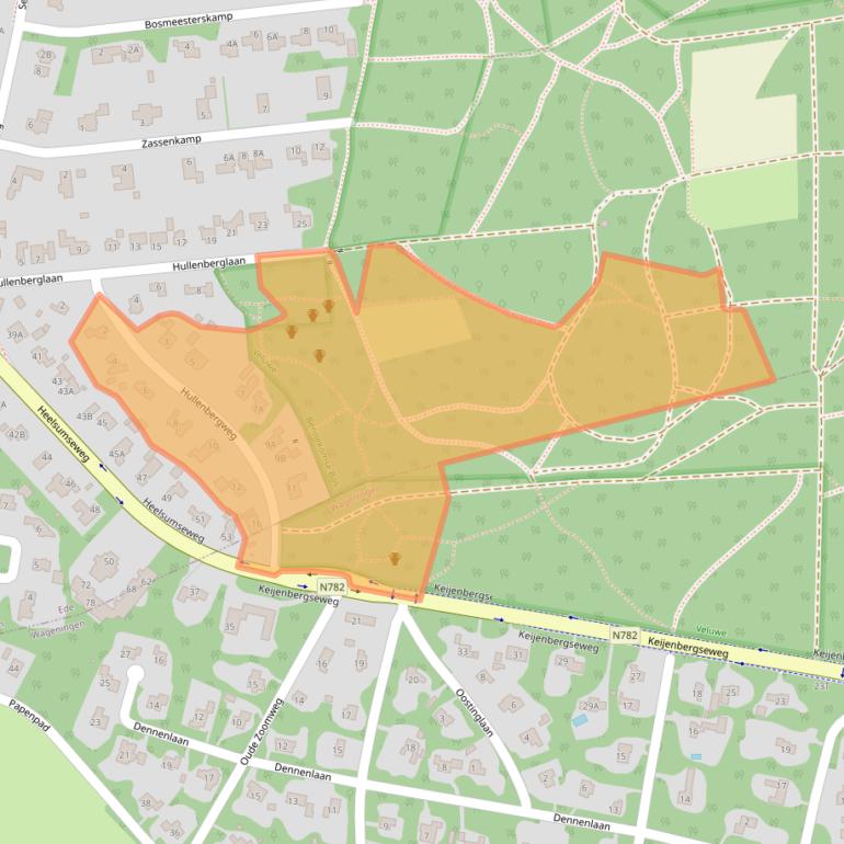 Kaart van postcodegebied 6721AN.