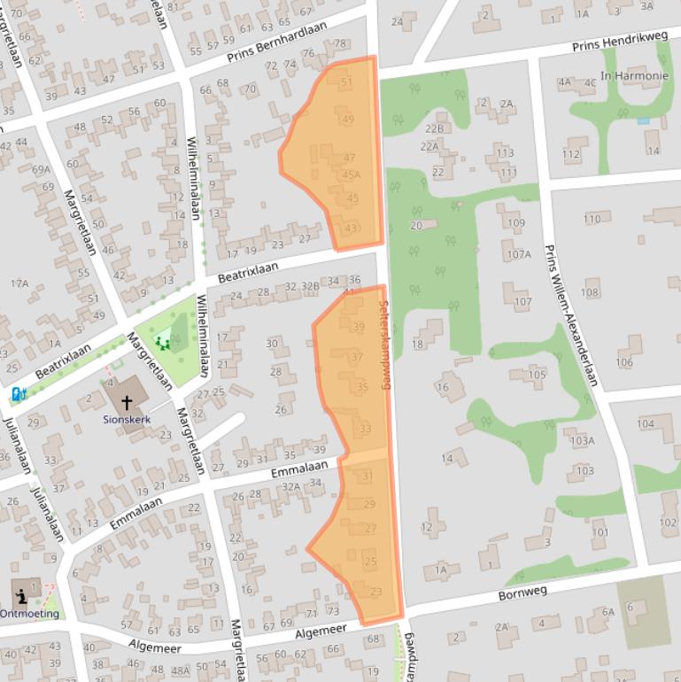 Kaart van postcodegebied 6721AR.