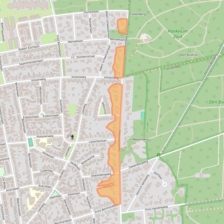 Kaart van postcodegebied 6721AS.