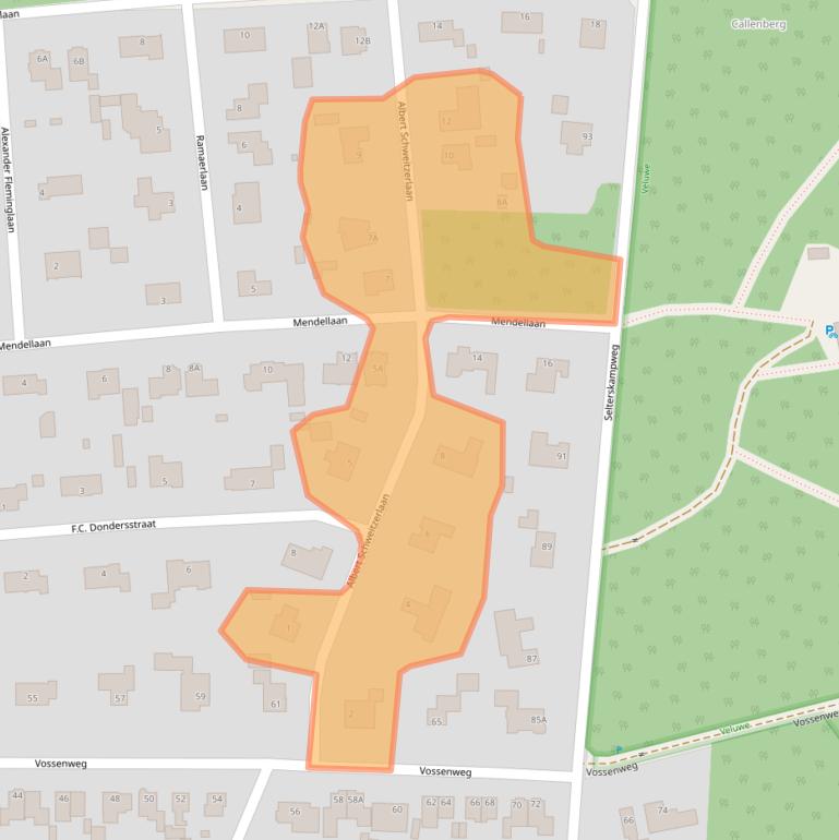 Kaart van postcodegebied 6721AW.