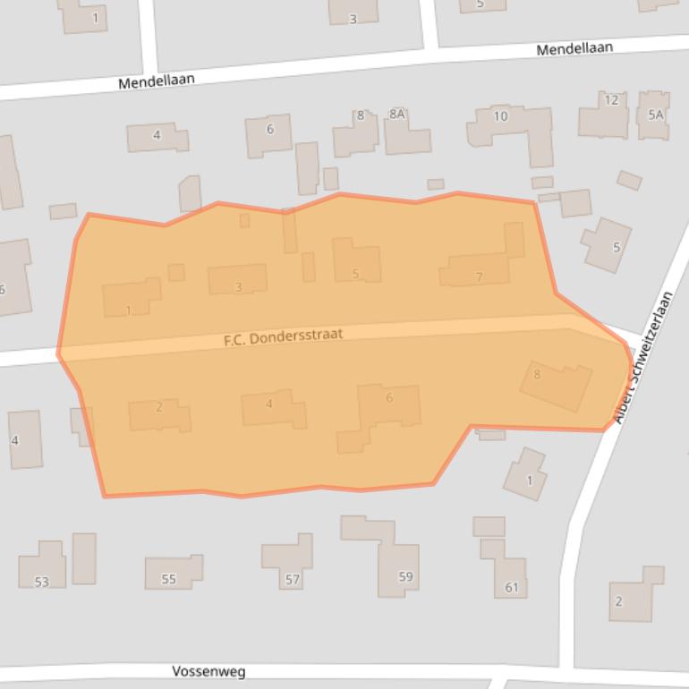 Kaart van postcodegebied 6721BL.