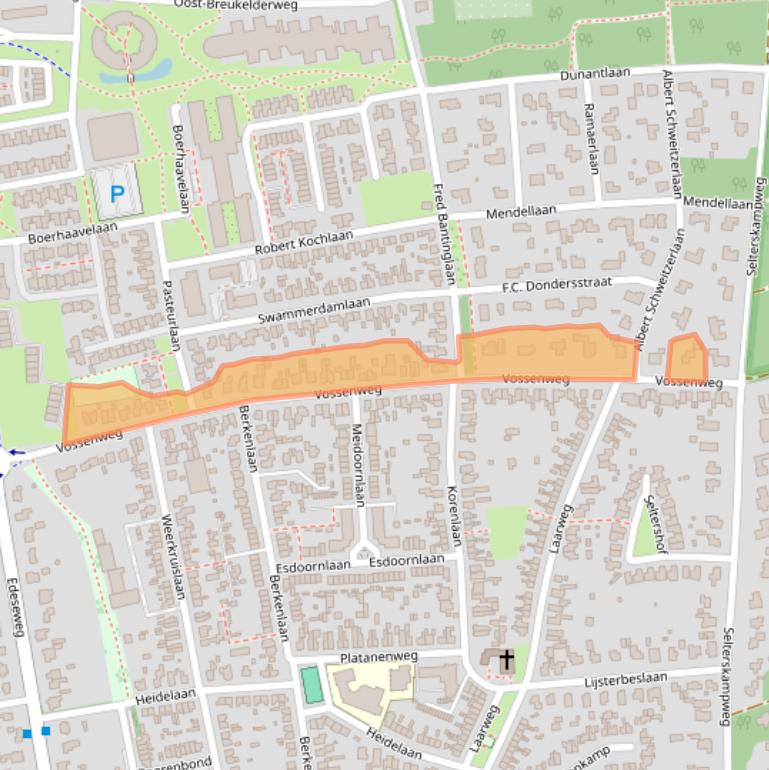 Kaart van postcodegebied 6721BM.