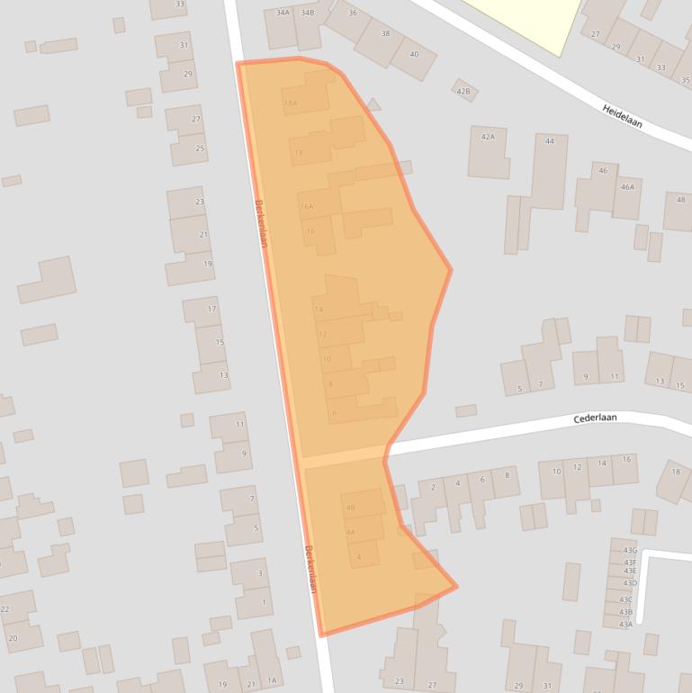 Kaart van postcodegebied 6721CD.