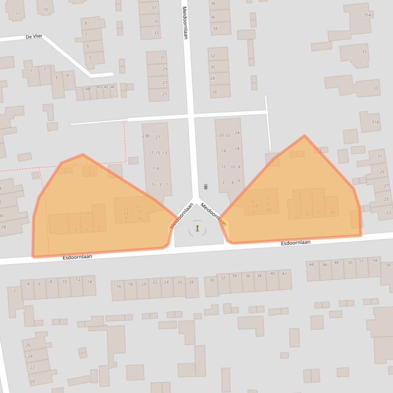 Kaart van postcodegebied 6721CG.
