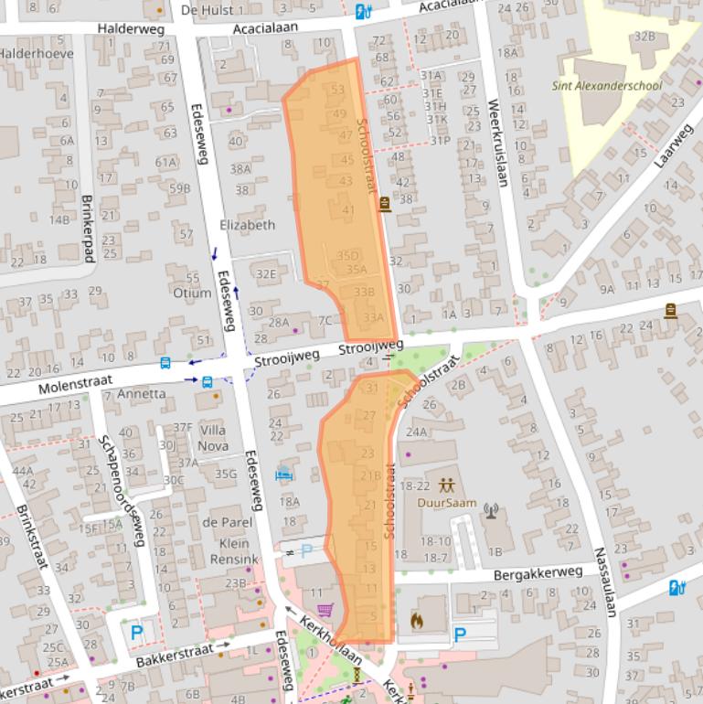 Kaart van postcodegebied 6721CR.