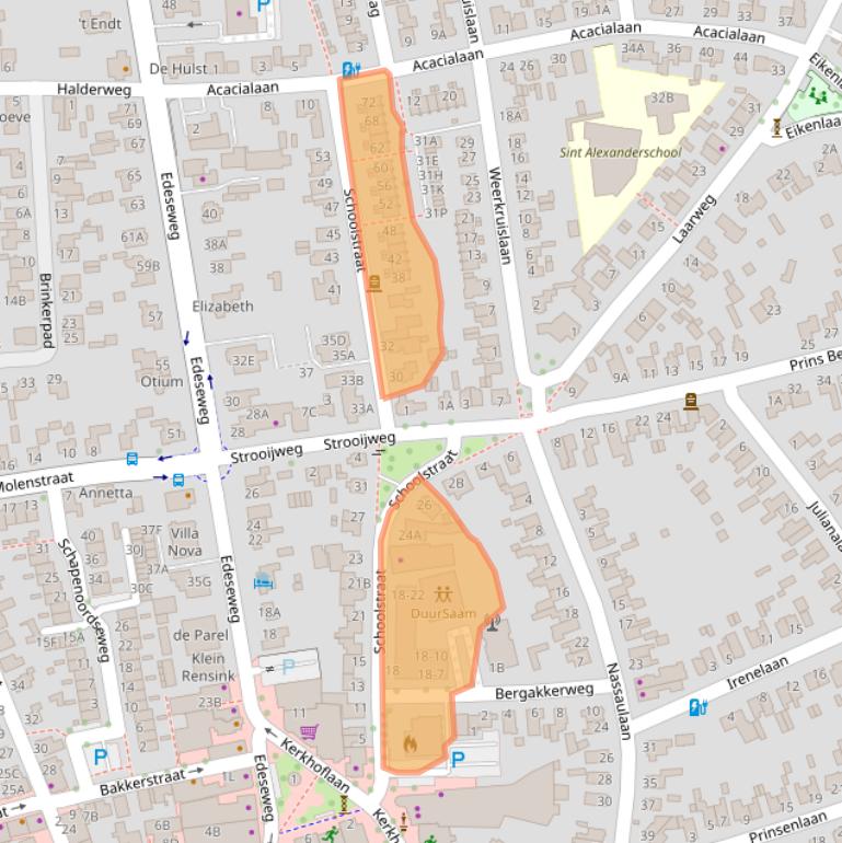 Kaart van postcodegebied 6721CS.