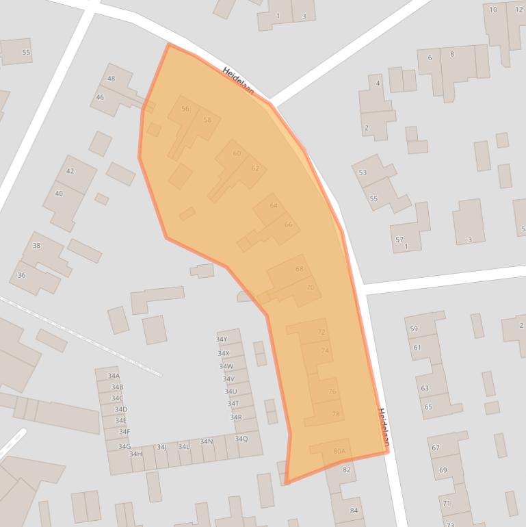 Kaart van postcodegebied 6721DK.