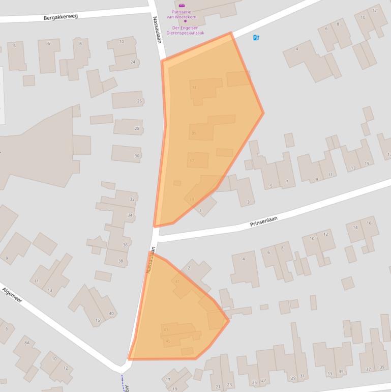 Kaart van postcodegebied 6721DX.