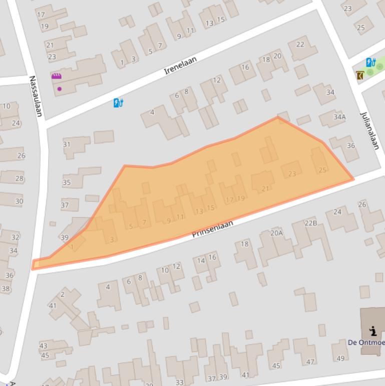 Kaart van postcodegebied 6721EB.