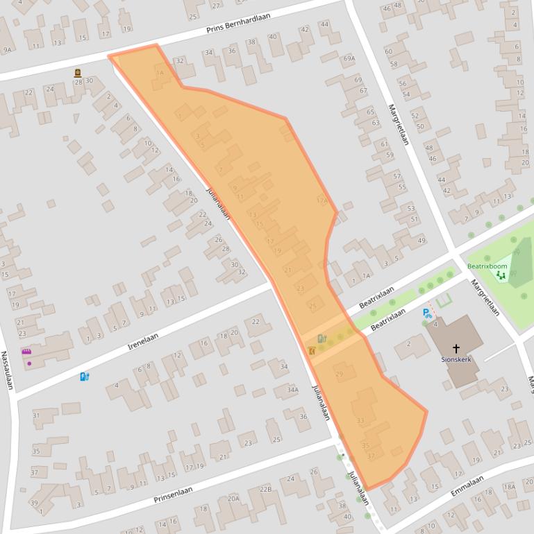 Kaart van postcodegebied 6721ED.