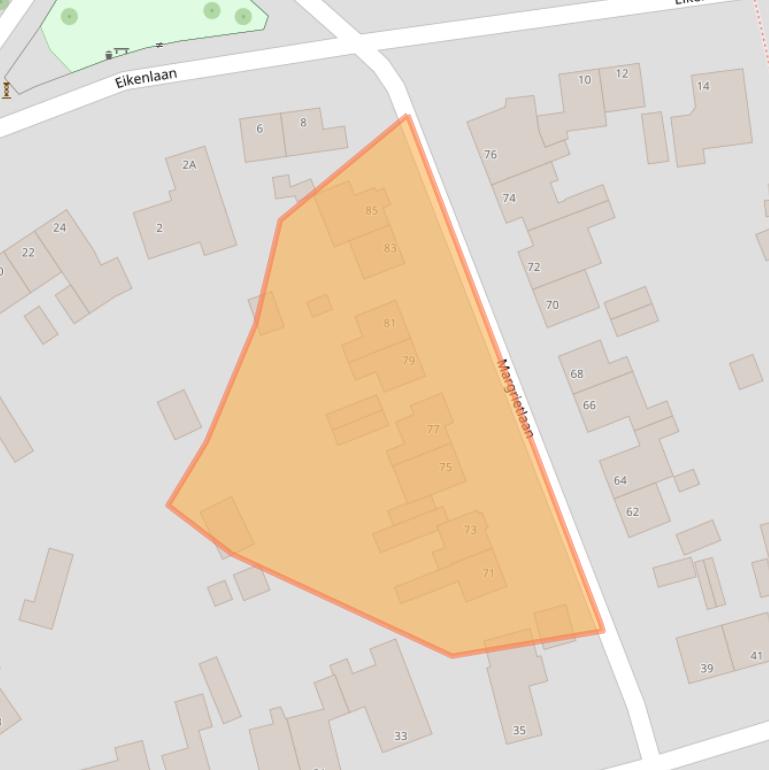 Kaart van postcodegebied 6721EM.