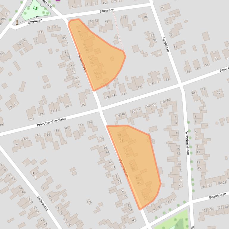 Kaart van postcodegebied 6721EP.