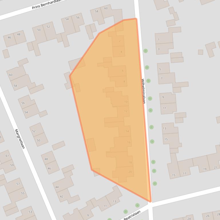 Kaart van postcodegebied 6721ES.