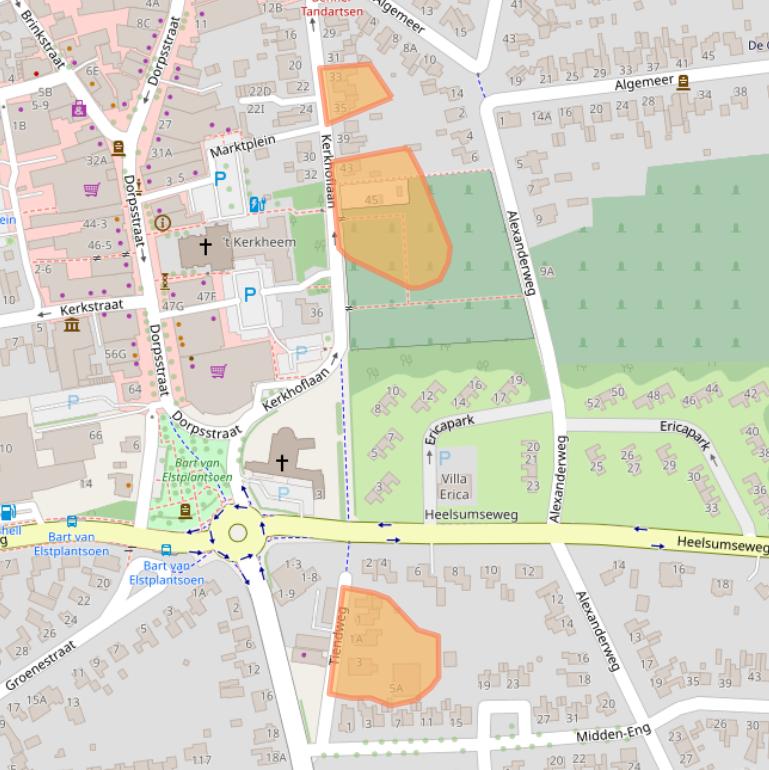 Kaart van postcodegebied 6721EX.