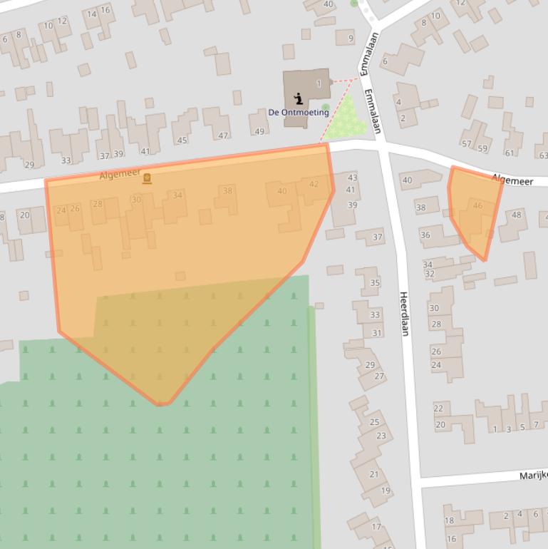 Kaart van postcodegebied 6721GD.