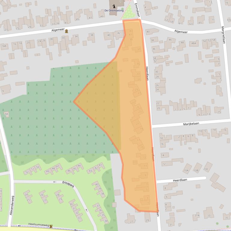 Kaart van postcodegebied 6721GL.