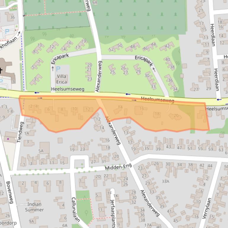 Kaart van postcodegebied 6721GS.