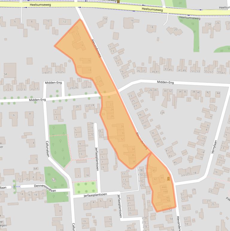 Kaart van postcodegebied 6721HG.