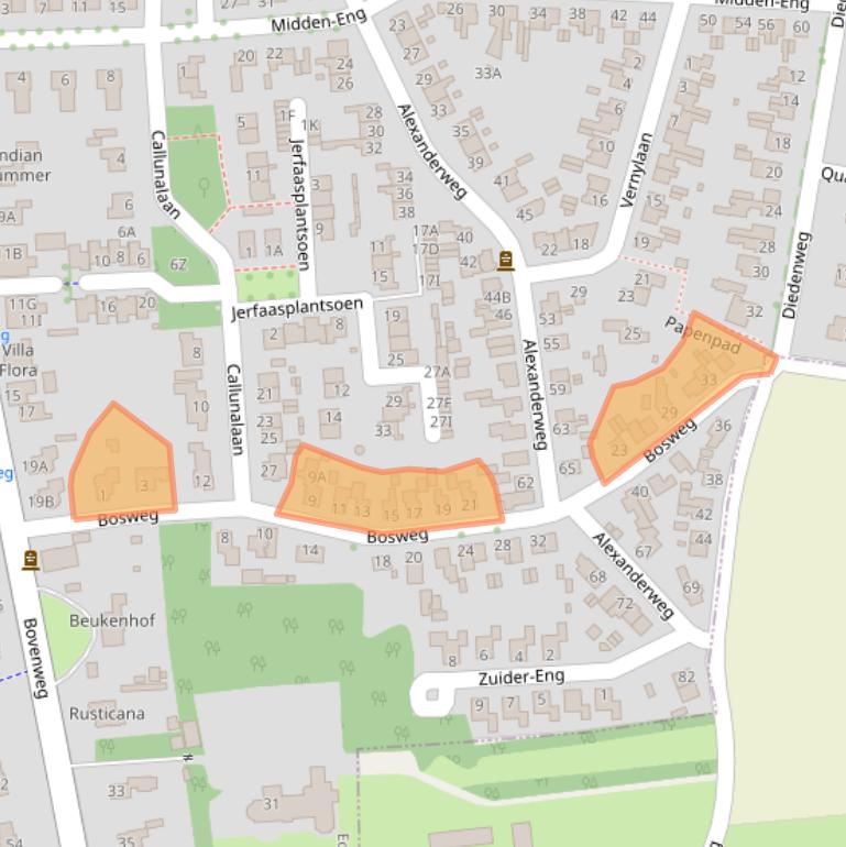 Kaart van postcodegebied 6721HM.