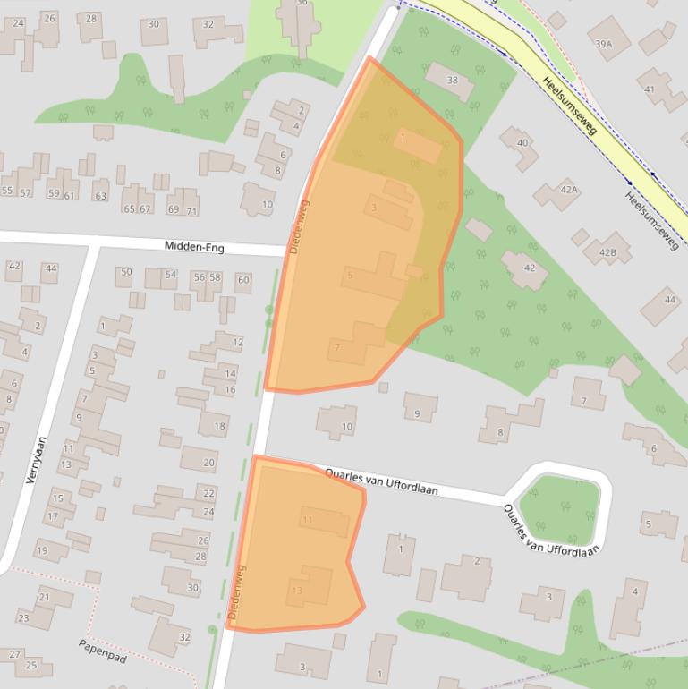 Kaart van postcodegebied 6721HP.