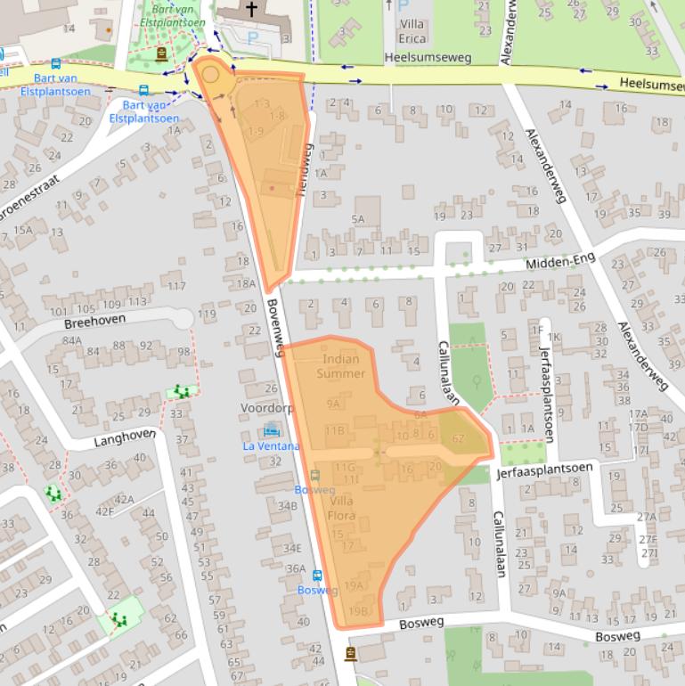 Kaart van postcodegebied 6721HT.