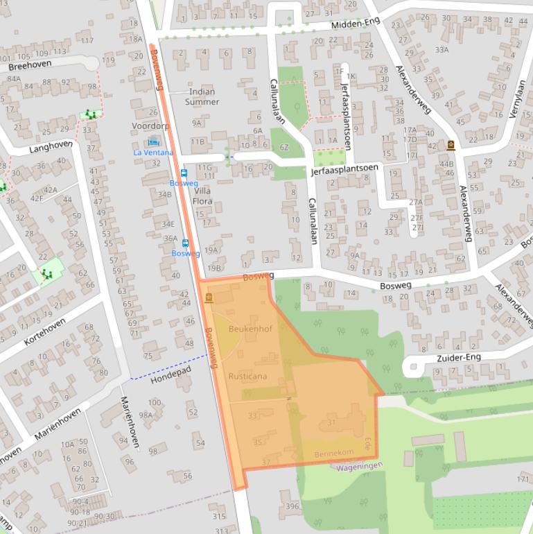 Kaart van postcodegebied 6721HV.