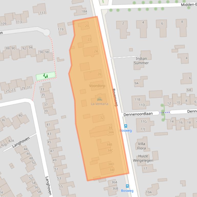 Kaart van postcodegebied 6721HX.