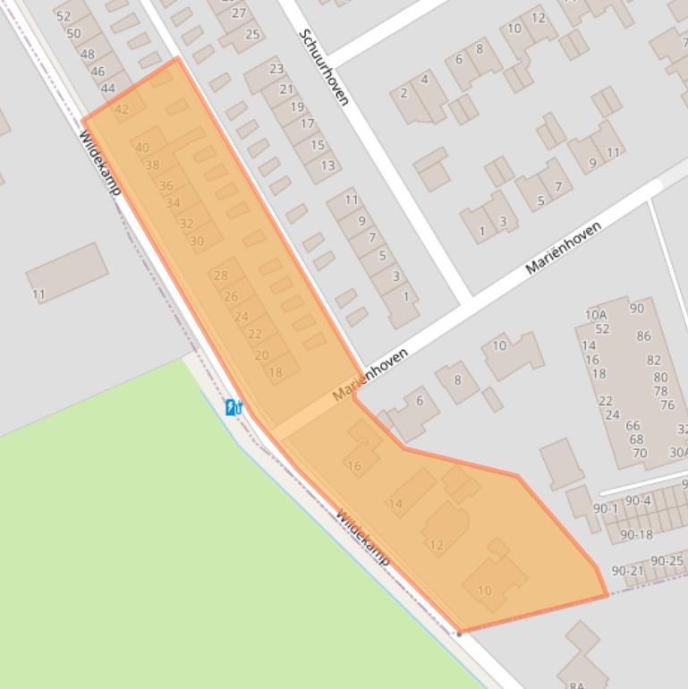 Kaart van postcodegebied 6721JD.