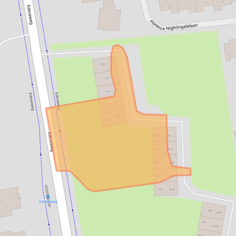 Kaart van postcodegebied 6721KB.