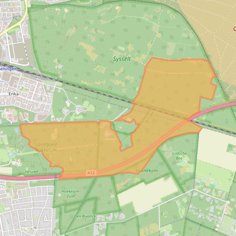 Kaart van postcodegebied 6721KN.