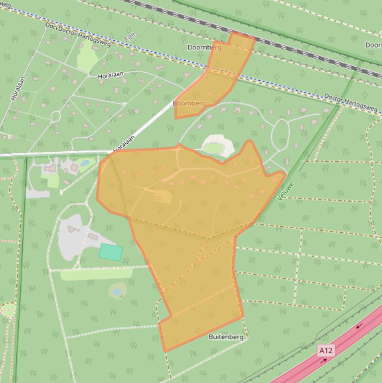 Kaart van postcodegebied 6721KP.