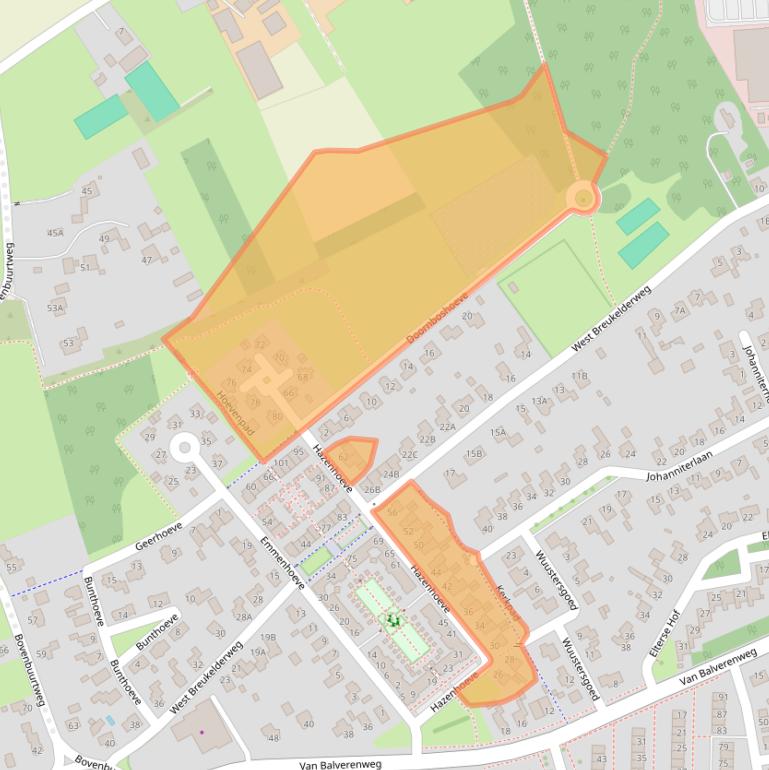 Kaart van postcodegebied 6721LB.