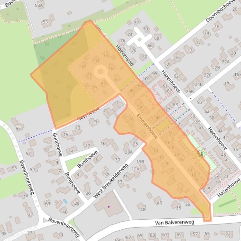 Kaart van postcodegebied 6721LC.