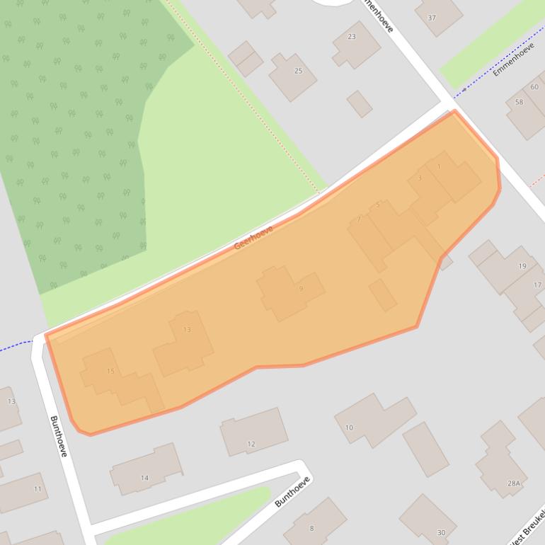 Kaart van postcodegebied 6721LE.