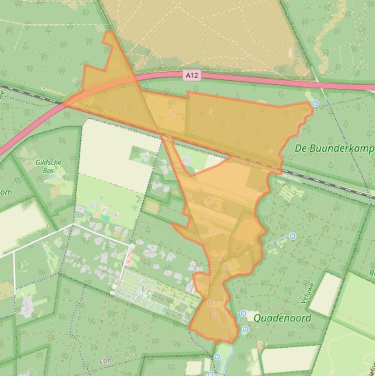 Kaart van postcodegebied 6721MH.