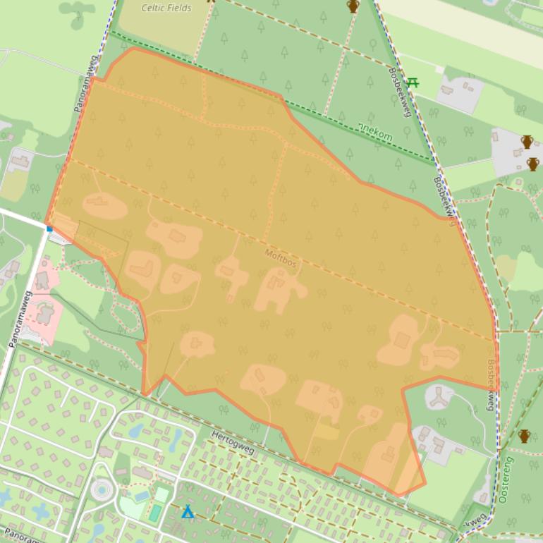 Kaart van postcodegebied 6721MJ.