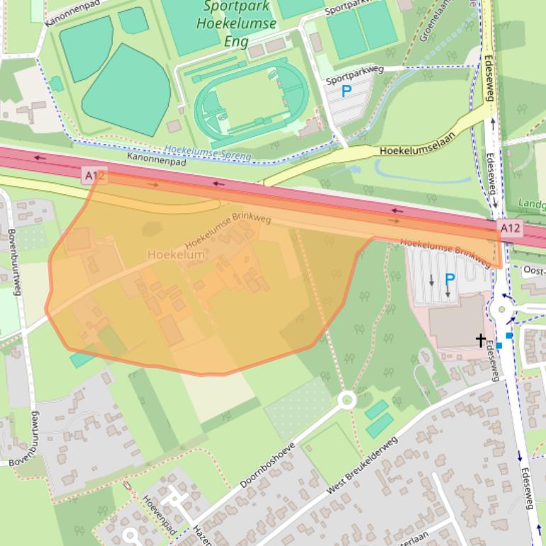 Kaart van postcodegebied 6721ML.