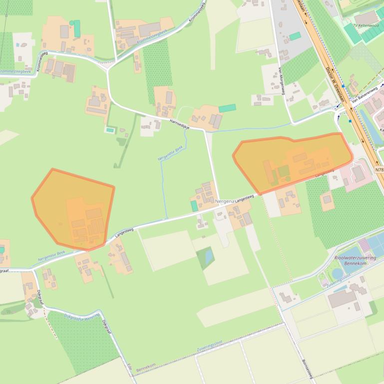 Kaart van postcodegebied 6721NC.