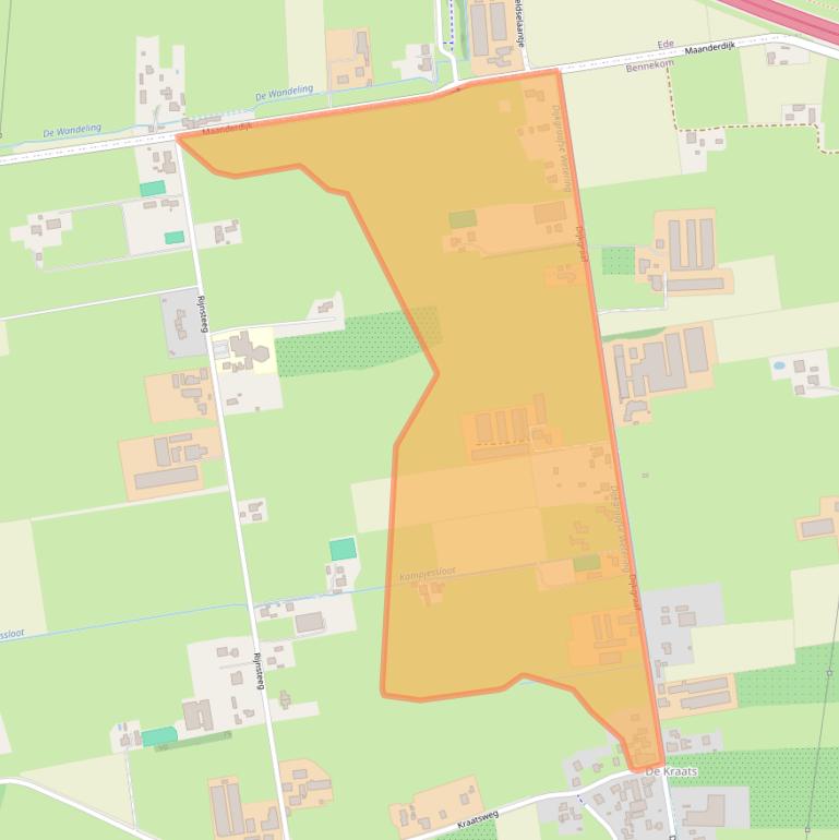 Kaart van postcodegebied 6721NK.