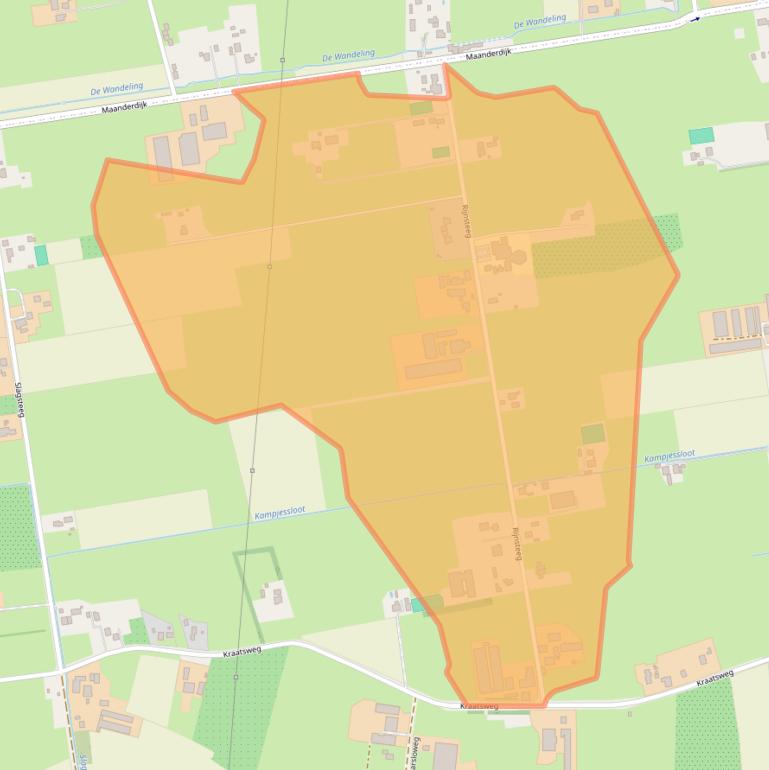 Kaart van postcodegebied 6721NP.