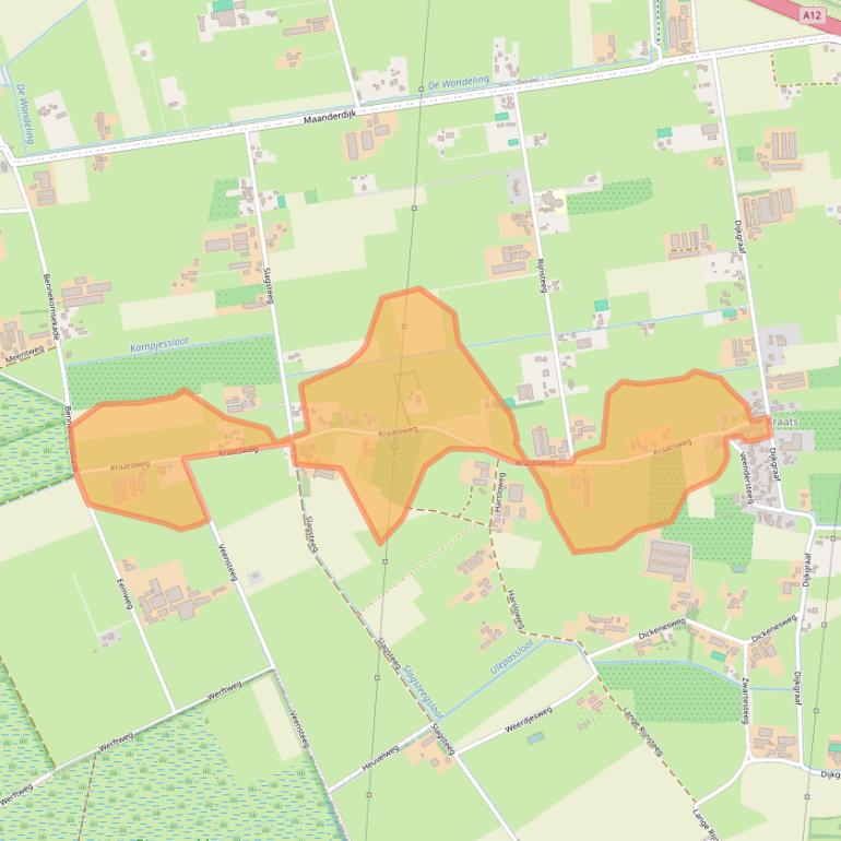 Kaart van postcodegebied 6721NS.