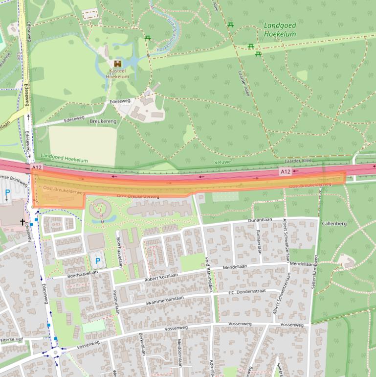 Kaart van postcodegebied 6721PE.