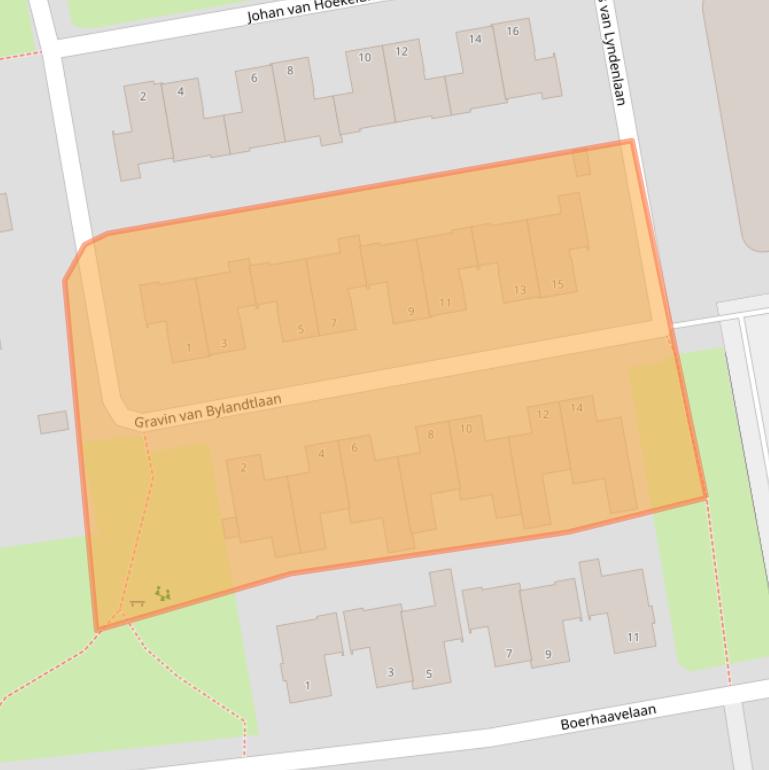 Kaart van postcodegebied 6721PN.