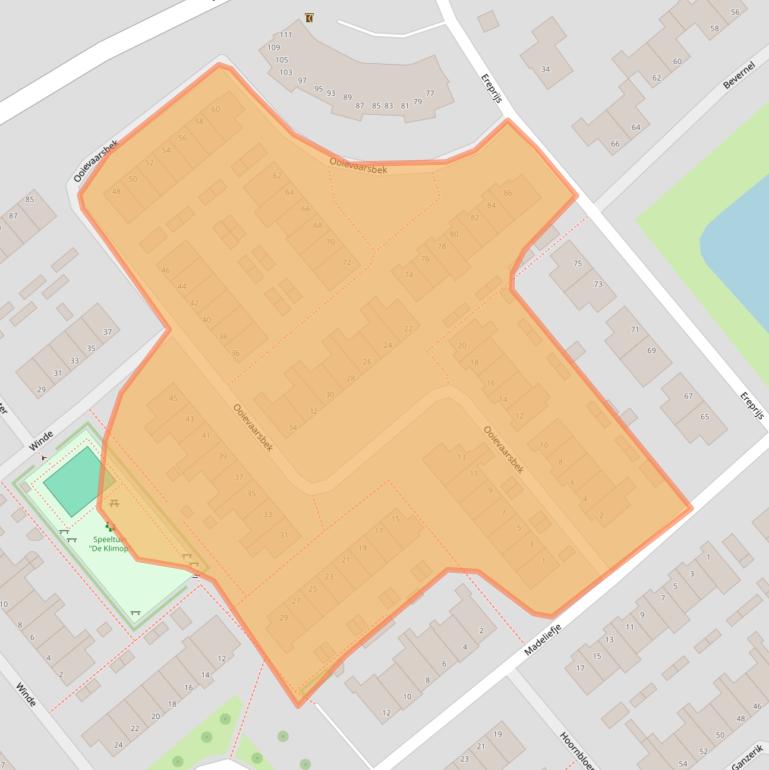 Kaart van postcodegebied 6721RP.