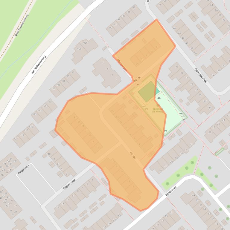 Kaart van postcodegebied 6721RR.