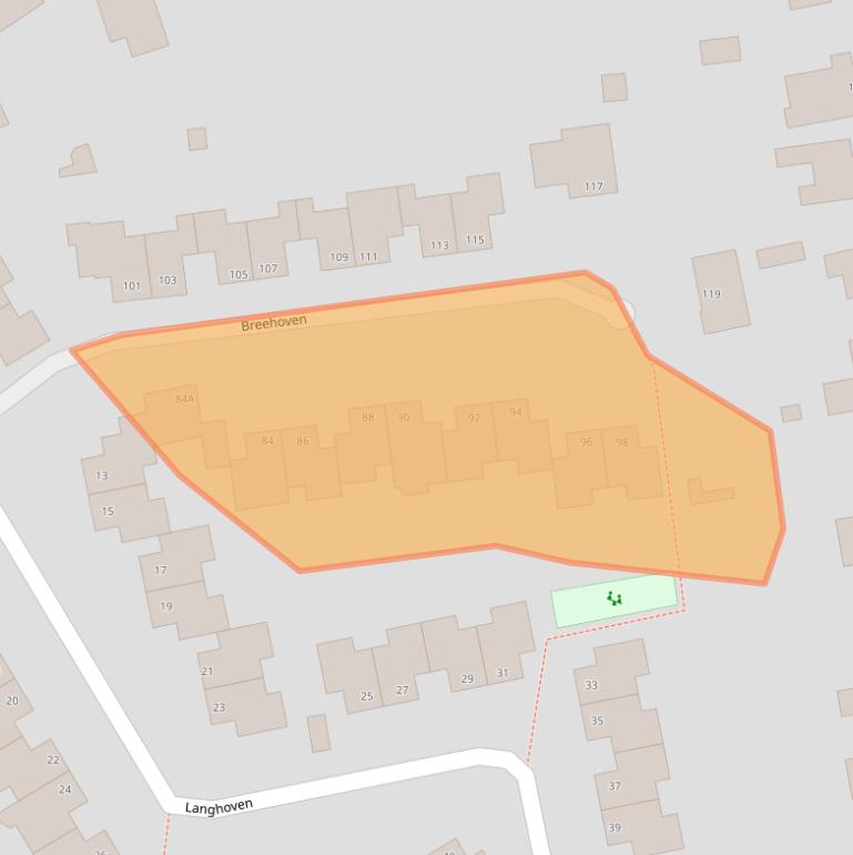 Kaart van postcodegebied 6721SG.