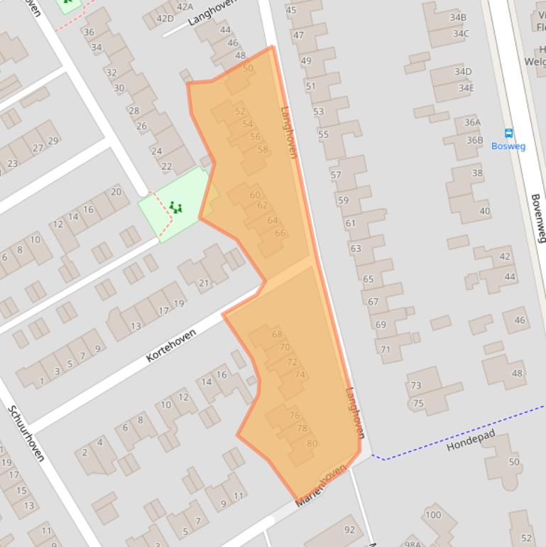 Kaart van postcodegebied 6721SJ.