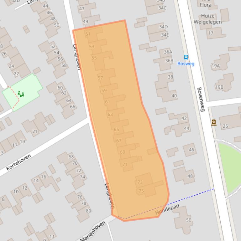 Kaart van postcodegebied 6721SL.