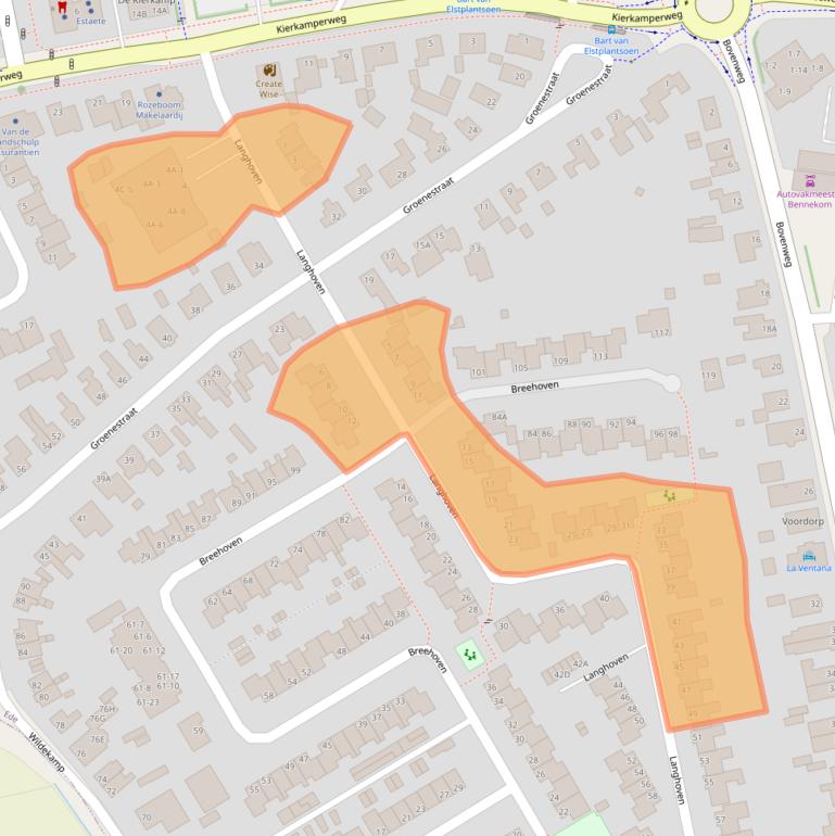 Kaart van postcodegebied 6721SR.